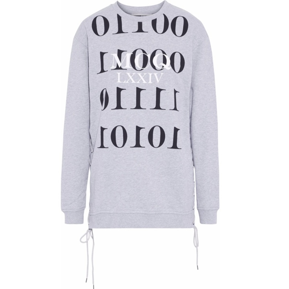 MCQ ALEXANDER MCQUEEN, PRINTED FRENCH COTTON-TERRY SWEATSHIRT XXS